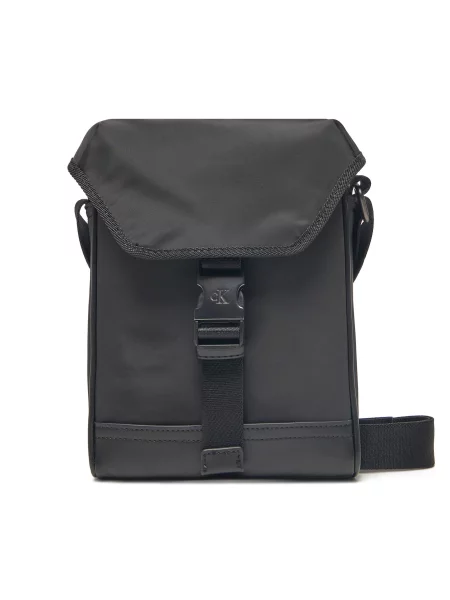 Calvin Klein Jeans Torbica za okrog pasu Speed Clip Ut Flap Reporter Ny črna