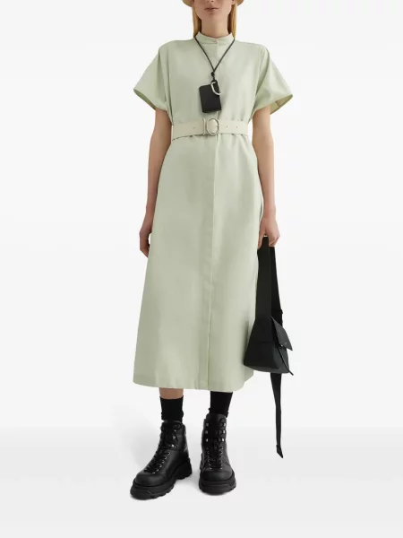 Opasan midi haljina Jil Sander zelena