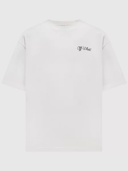 Футболка з контрастним принтом логотипа Off-white зелена