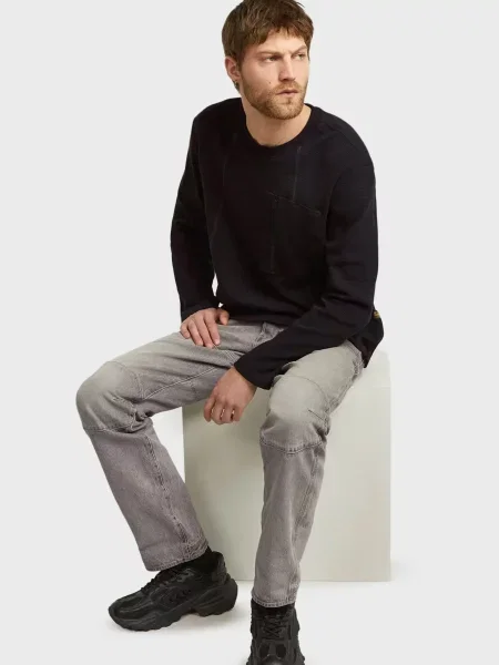Лонгслів G-star Raw а-силуету чорний