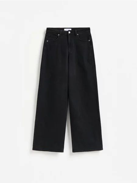 Reserved Blugi wide leg comfort negru