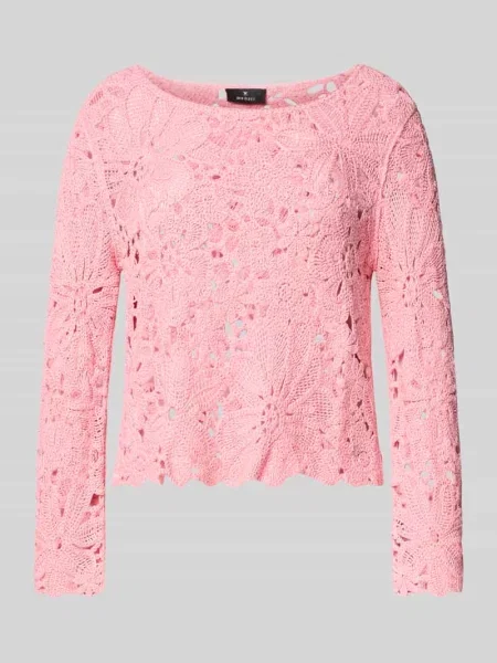 Koszulka z dzianiny z szydełkową koronką model Cornelly' Monari