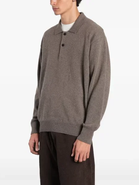 Lung tricou polo Ssstein maro
