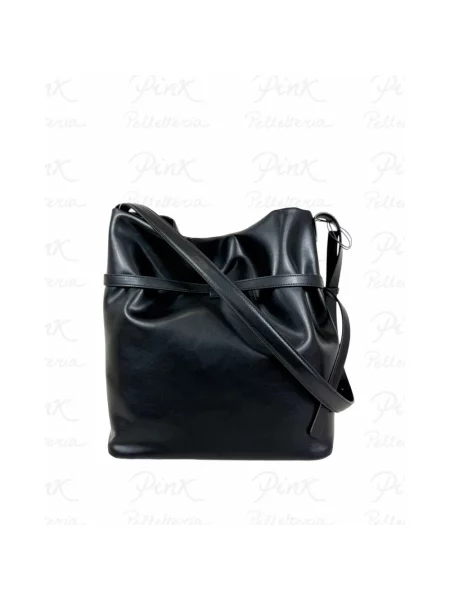 Emporio Armani torebka shopper skórzana czarna