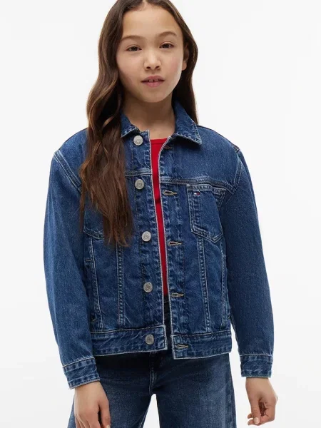Tommy Hilfiger дънково яке за деца синьо