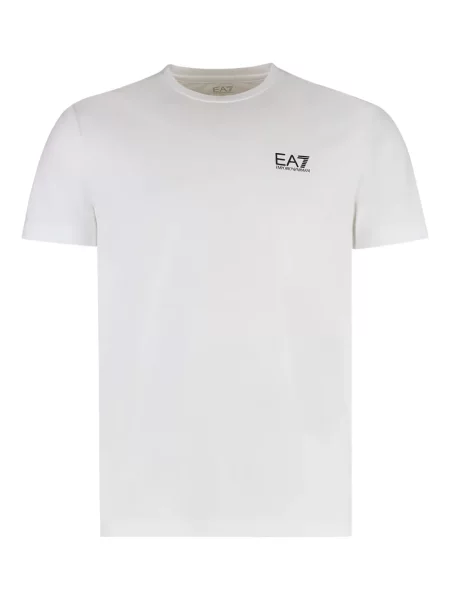 Tricou Ea7 Emporio Armani cu autograf alb