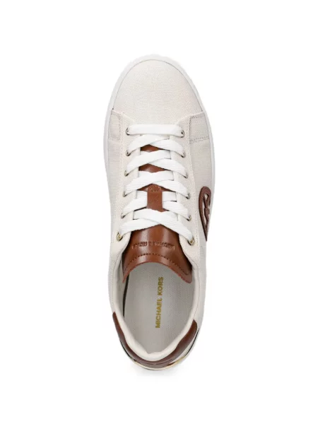 Sneakerși Michael Michael Kors cu platformă cu autograf plasă alb