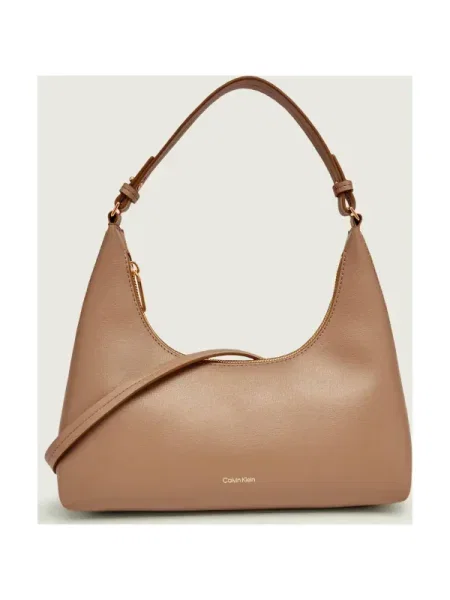 Táska Calvin Klein Foil Logo Conv Shoulder Bag bézs
