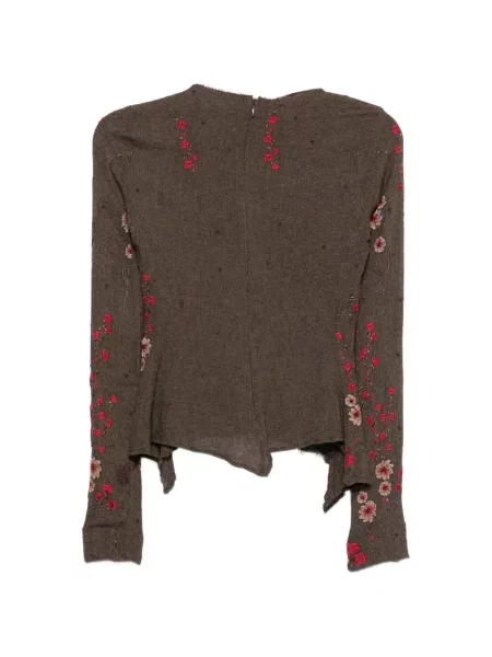 Top Marc Le Bihan cu model floral maro