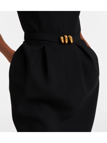 Cu centură rochie midi Max Mara negru