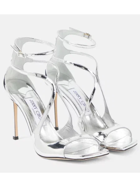 Sandale Jimmy Choo din piele argintiu