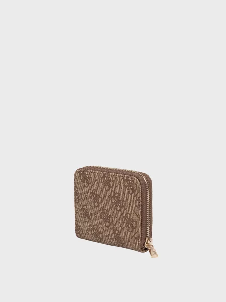 Кошелек Guess с принтом бежевый