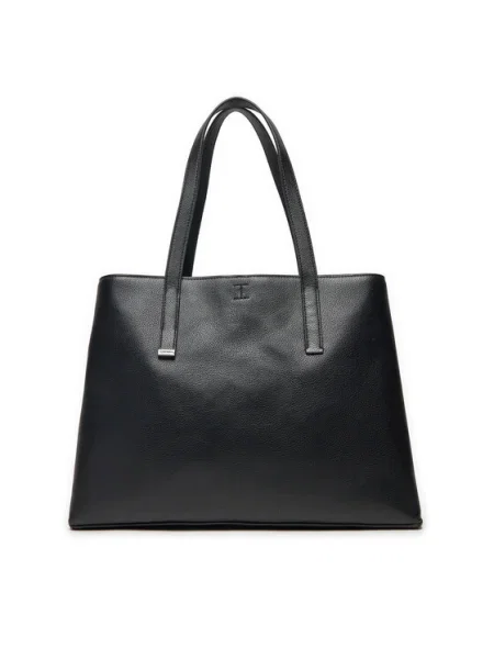 Calvin Klein Geantă Ck Plaque Medium Shopper negru