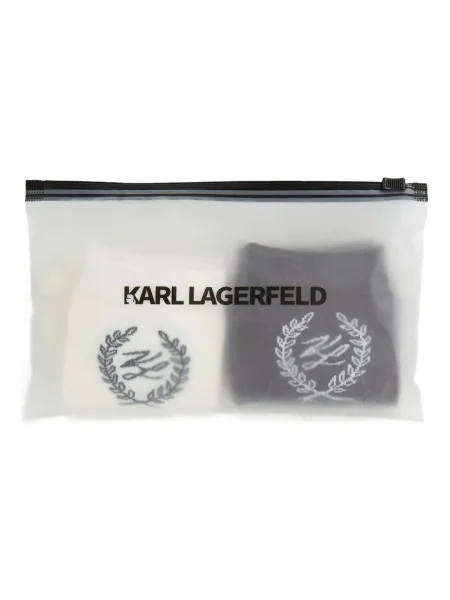 Șosete Karl Lagerfeld cu broderie alb