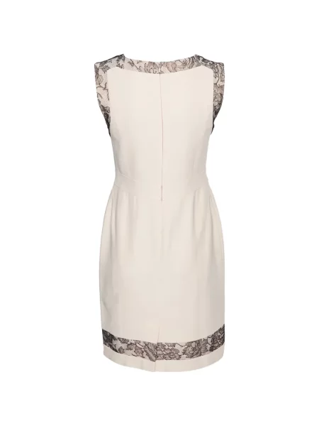 Rochie mini La Perla cu perle din dantelă roz