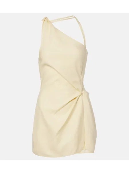 Rochie Sir de in cu gât halter galben