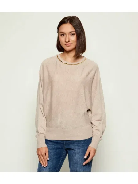 Marciano Guess Pulover | Relaxed fit cu adaos de lână și cașmir bej