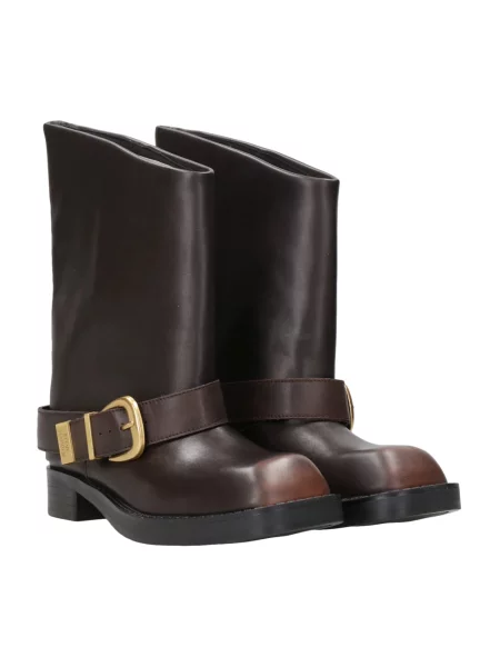 Buty do kostki Steve Madden skórzane wsuwane brązowe