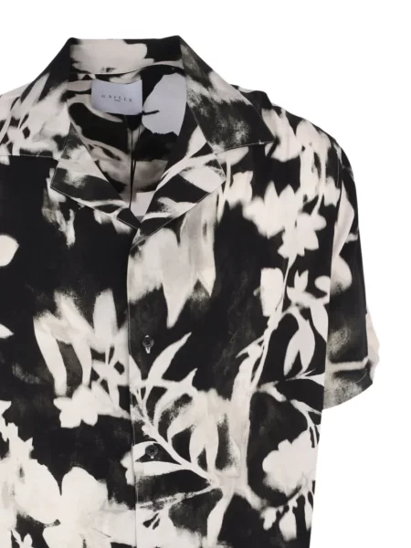 Къс риза Gaelle на цветя черно