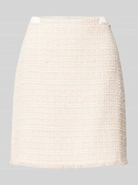 Spódnica mini z fakturowanym wzorem model ‘Vetona’ Boss różowa