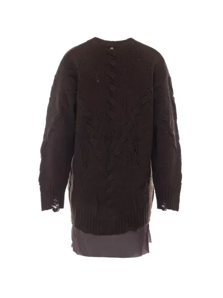 Rochie mini Aniye By zdrențuiți tricotate maro