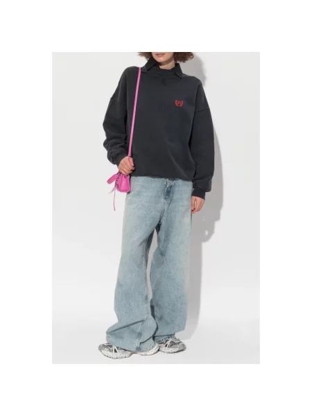 Bluza Balenciaga z okrągłym dekoltem czarna