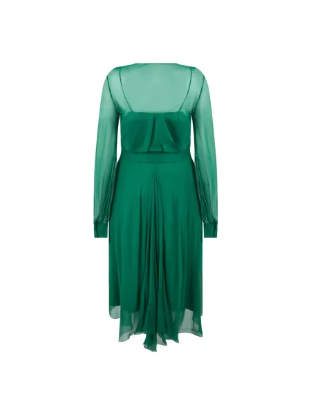Sukienka midi Alberta Ferretti biznesowa zielona