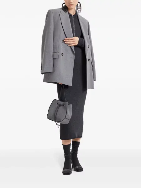 Midi suknelė Brunello Cucinelli juoda
