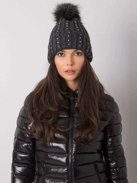 Șapcă Fashionhunters cu aplicații gri
