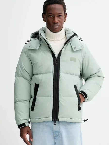 HUGO geacă de puf de iarna verde