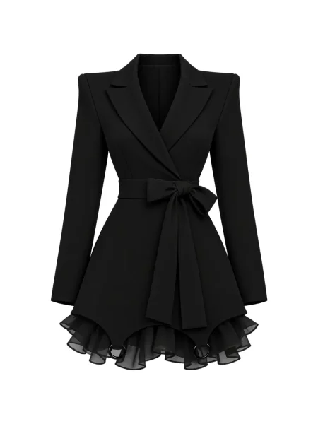 Rochie mini Monarh cu funde negru