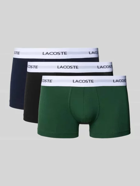 Bokserki Lacoste 3 pary black/green/navy blue zielone