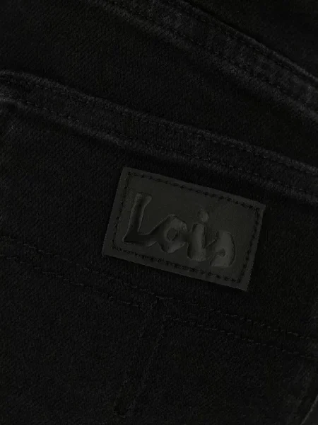 Lepršave traperice Lois Jeans lepršave s autogramom crna