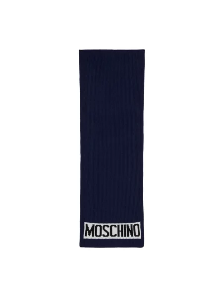 Szal Moschino wełniana niebieska
