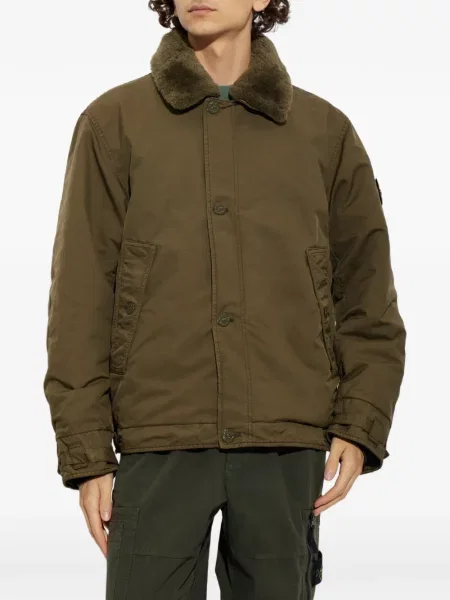 Geacă Stone Island cu strasuri verde