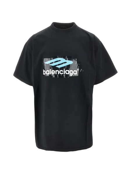 Tricou Balenciaga cu autograf negru
