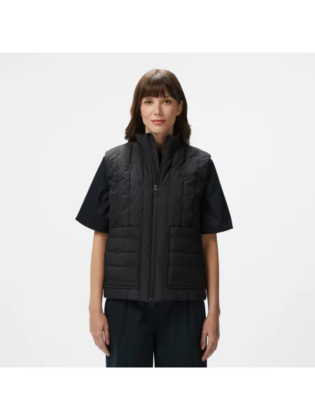 Жилет Lacoste с капюшоном с лого черный