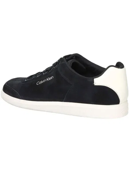 Calvin Klein velúr sportcipő LOW CUPSOLE LACEUP SU fekete