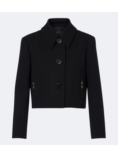 Vlněná bunda Gucci černá