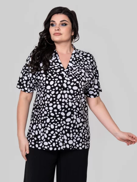 Блуза All Posa віскоза/модал чорний