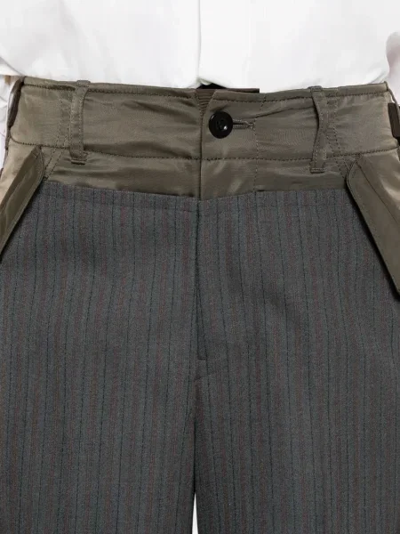Pantaloni Sacai cu dungi gri