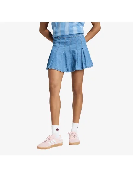 Φούστα adidas Denim Pleated Skirt Indigo Denim 34
