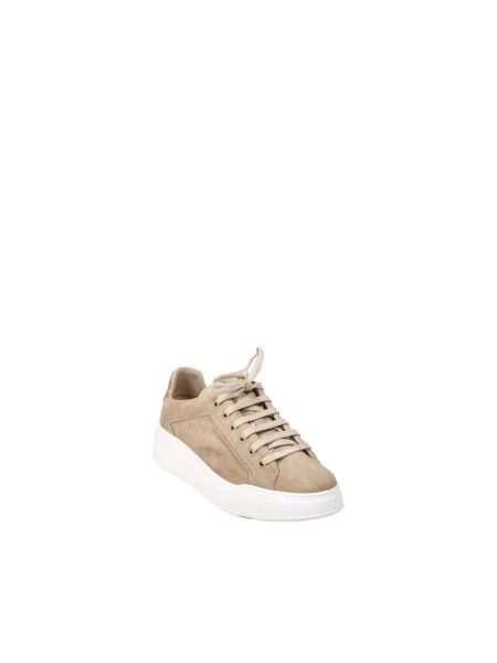 Sneakersy Max Mara skórzane beżowe