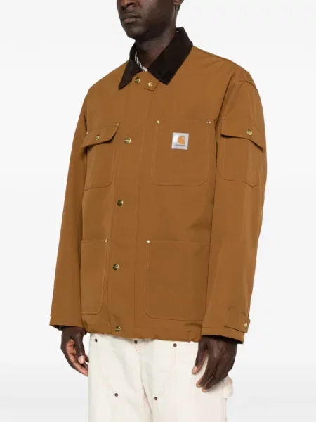 Gulerat geacă Carhartt Wip de catifea cord maro