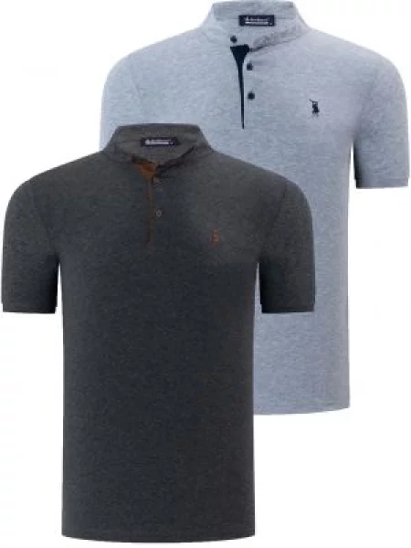 Polo majica Dewberry siva
