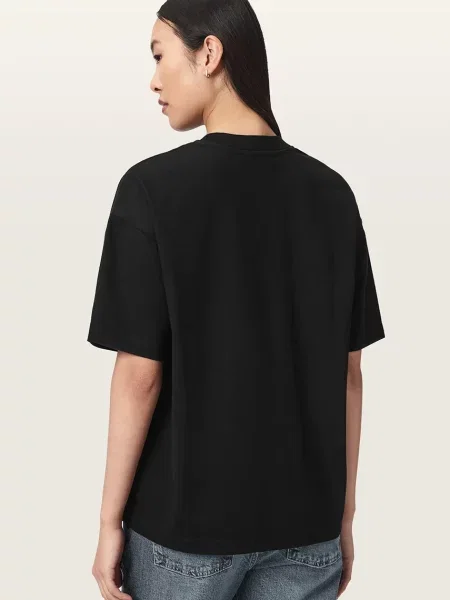 AllSaints tricou basic pentru femei din NEON ETTA TEE negru