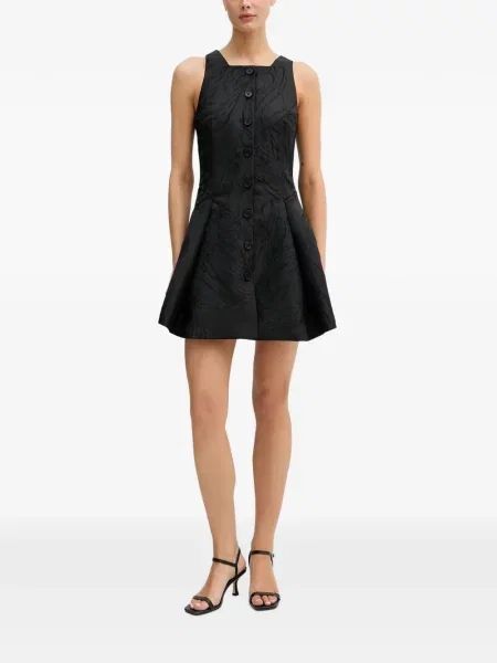 Rochie mini Stine Goya din jacard negru