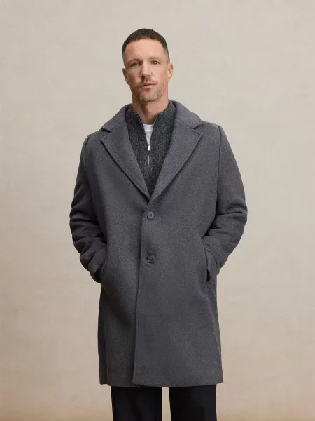 DAN FOX APPAREL Demisezoninis paltas Frederik tamsiai pilka