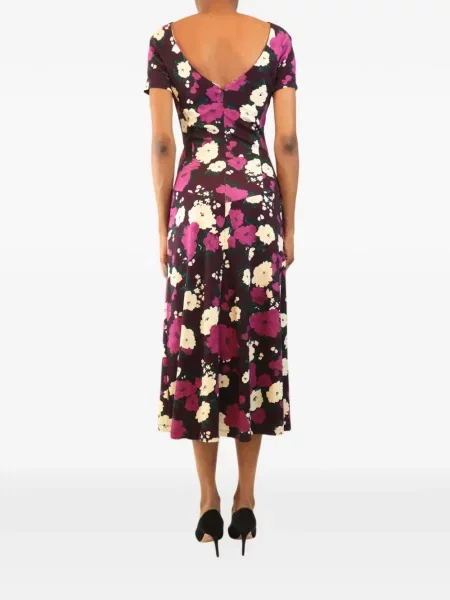 Rochie midi Erdem cu model floral cu imagine violet