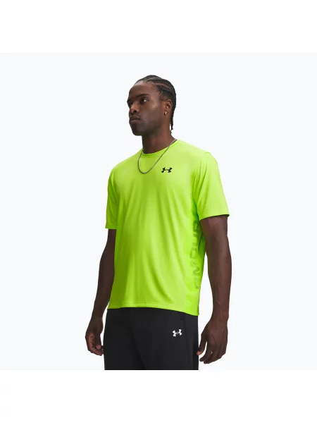 Koszulka treningowa Under Armour Tech Utility SS green citrine/black czarna